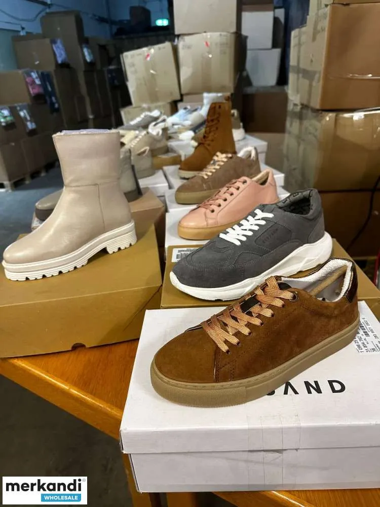 6,50€ por par, mezcla de zapatos de marca europea, mezcla de diferentes modelos y tallas para mujer y hombre, cartón mixto, merc