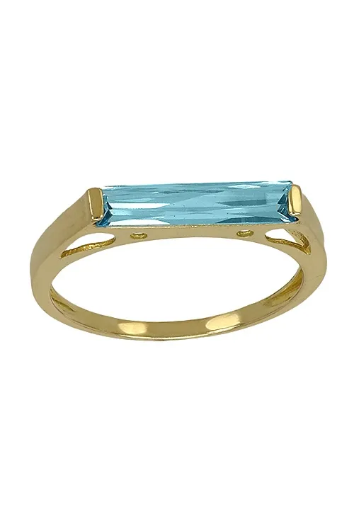 ANILLO ORO AMARILLO 18 KTES TOPACIO AZUL 007_104741