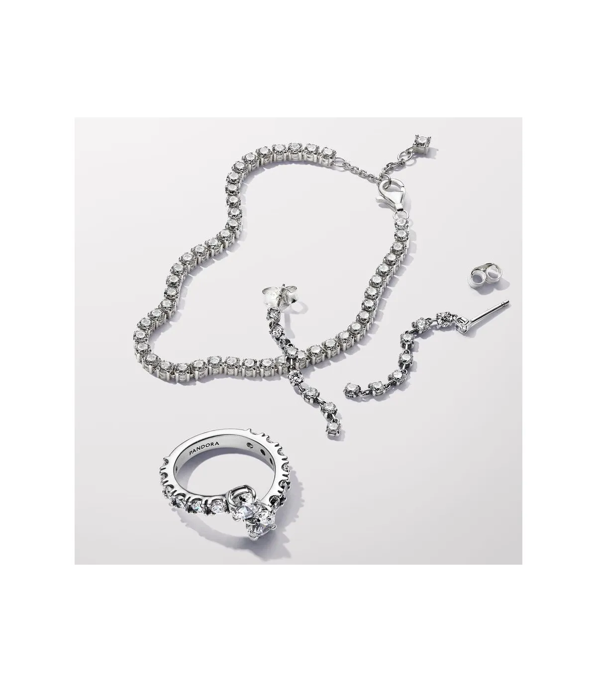 ANILLO PANDORA DE BANDA SUPERPUESTA BILLANTE  193149C01