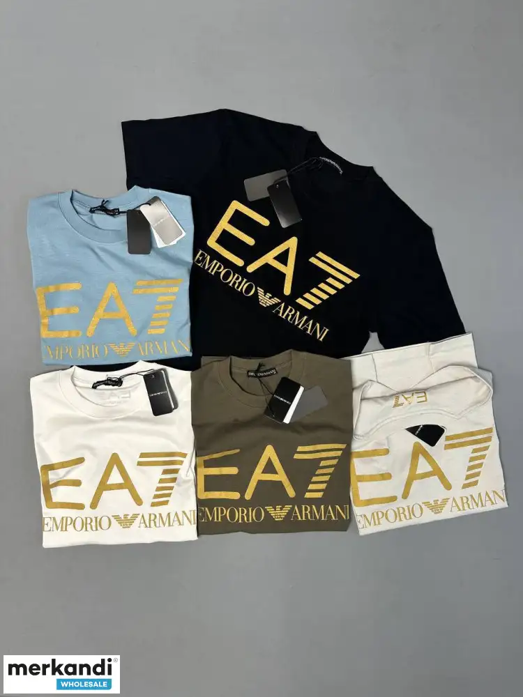 Armani hombreCamiseta de algodón mercerizado con estampado de logotipo
