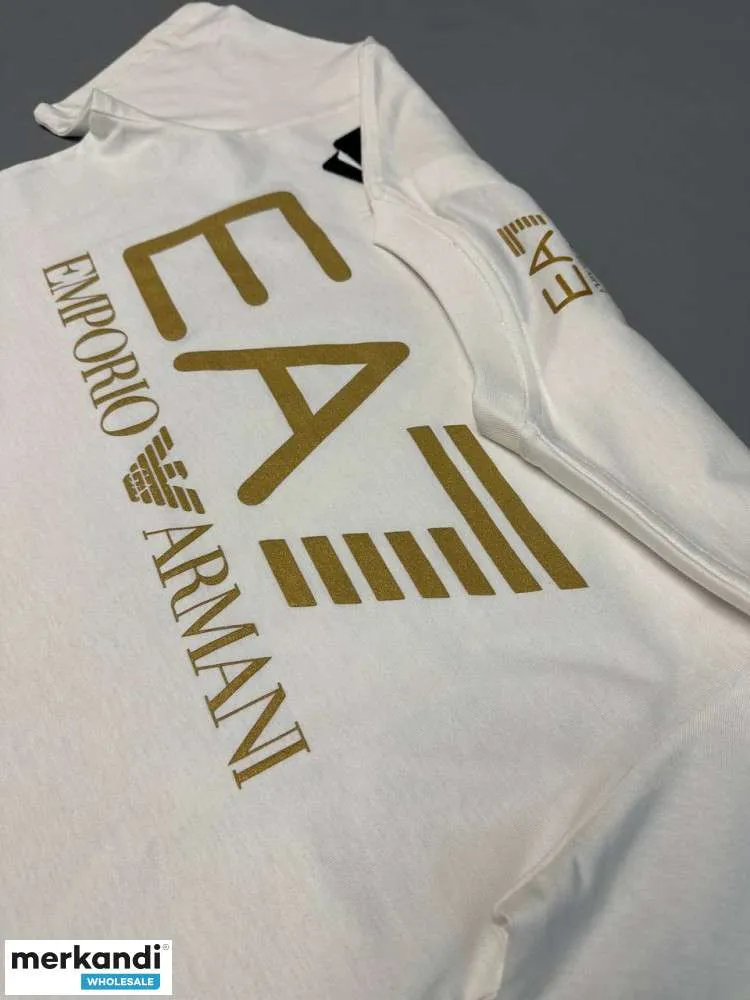 Armani hombreCamiseta de algodón mercerizado con estampado de logotipo