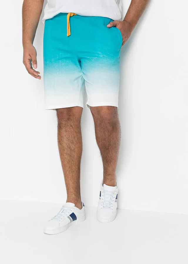Bermudas de chándal con degradado de color Negro estampado