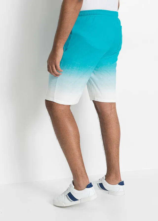 Bermudas de chándal con degradado de color Negro estampado