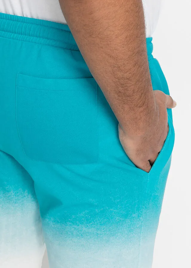 Bermudas de chándal con degradado de color Negro estampado