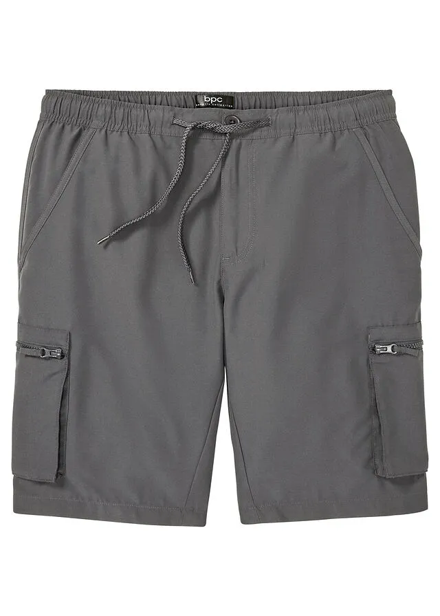 Bermudas de microfibra con estampado cargo Gris ahumado