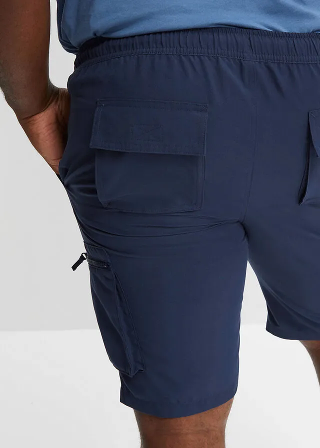 Bermudas de microfibra con estampado cargo Gris ahumado