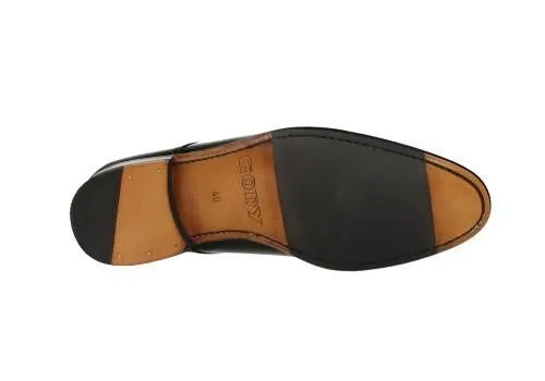 Blucher Liso Charol Negro Piso Suela