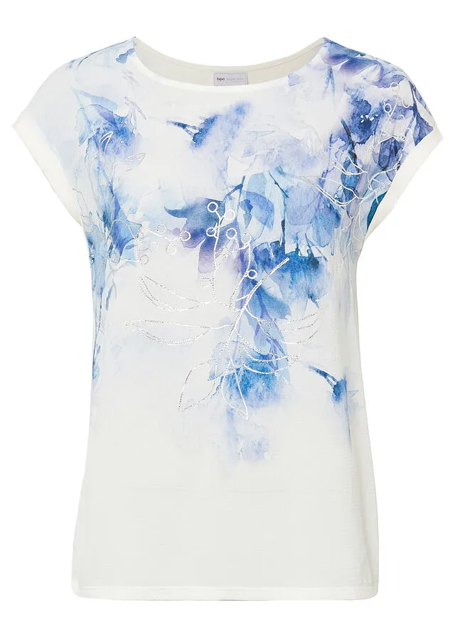 Blusa con estampado de flores Verde alga