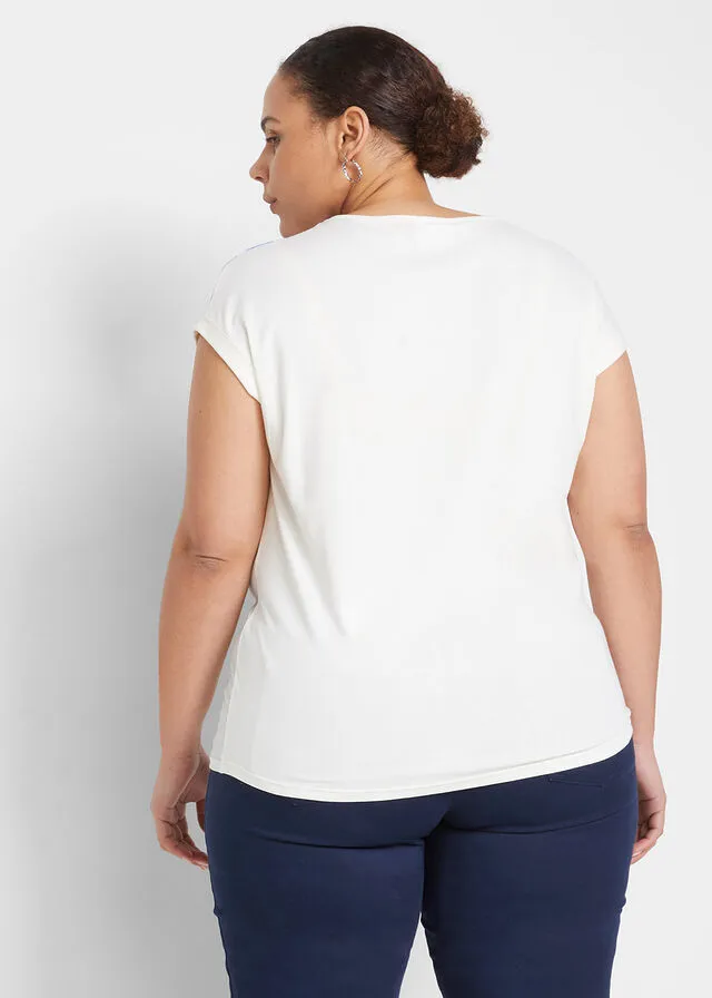 Blusa con estampado de flores Verde alga