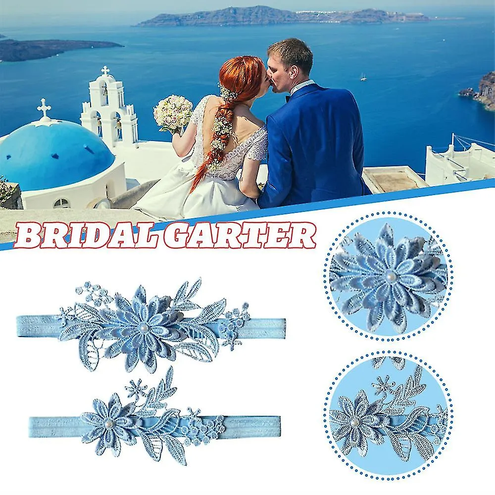 Boda Bridal Garter Floral Elástico Cinturón Anillo Juego de Pierna Regalo Para Novia