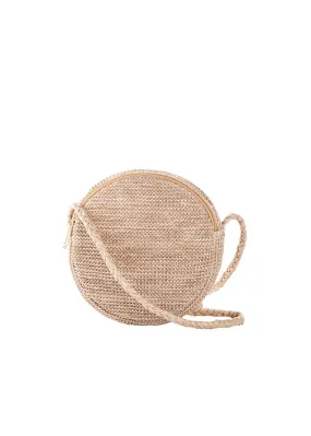 Bolso de estilo bandolera de paja Natural