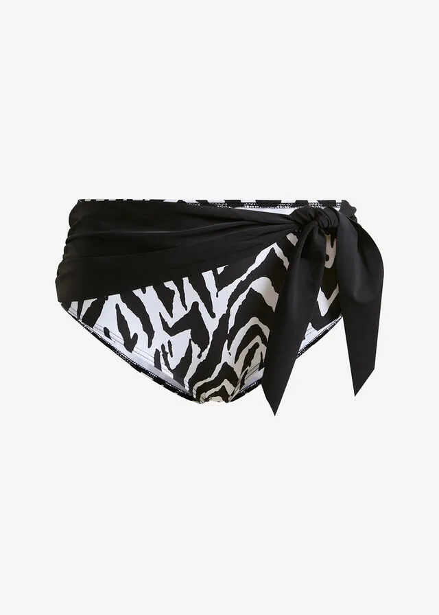 BRAGA DE BIKINI NEGROBLANCO CON ESTAMPADO GRáFICO