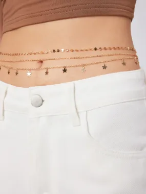 Cadena de cintura con capas y decoración de estrella