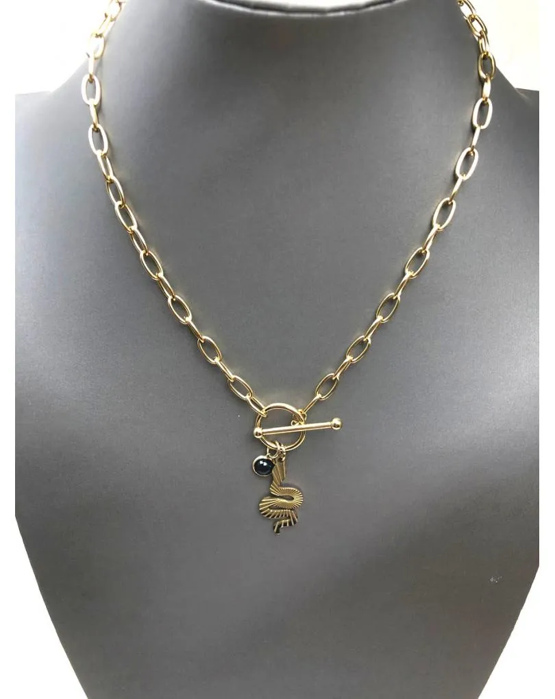 CADENAS MUJER DORADAS ACERO Y COLGANTE SERPIENTE
