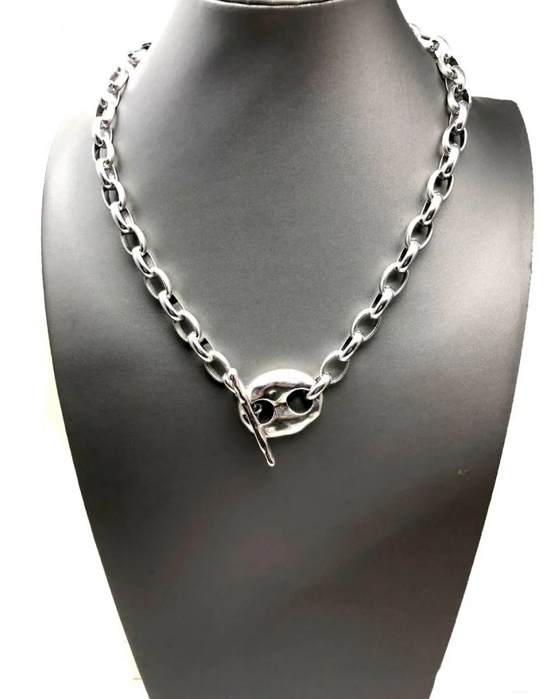 CADENAS Y COLLARES MUJER PLATA CON DETALLE DE CALABROTE