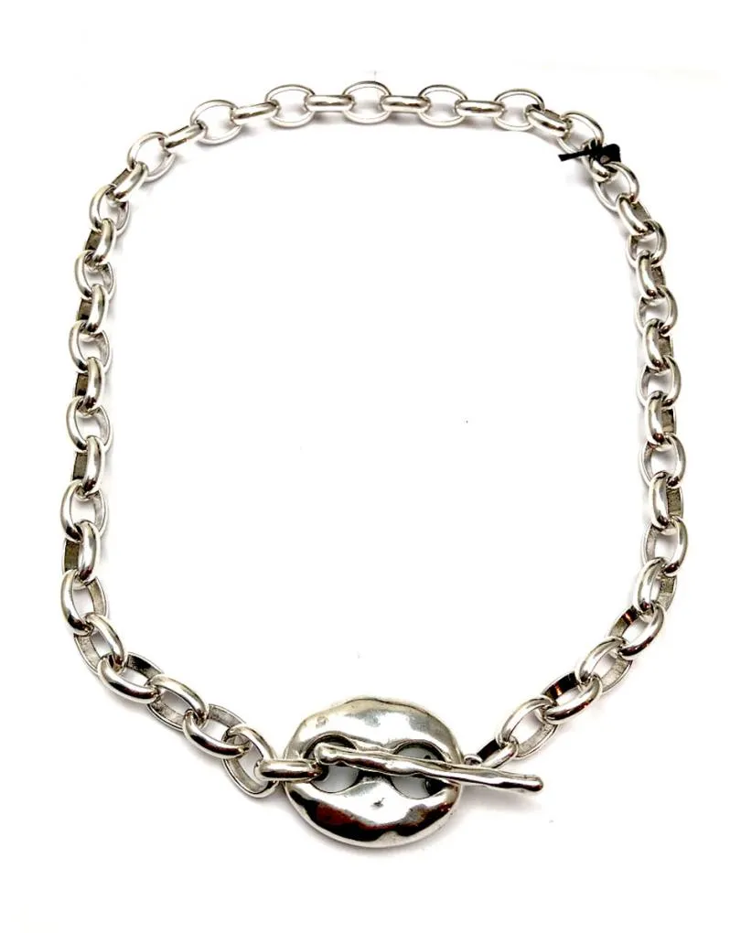 CADENAS Y COLLARES MUJER PLATA CON DETALLE DE CALABROTE