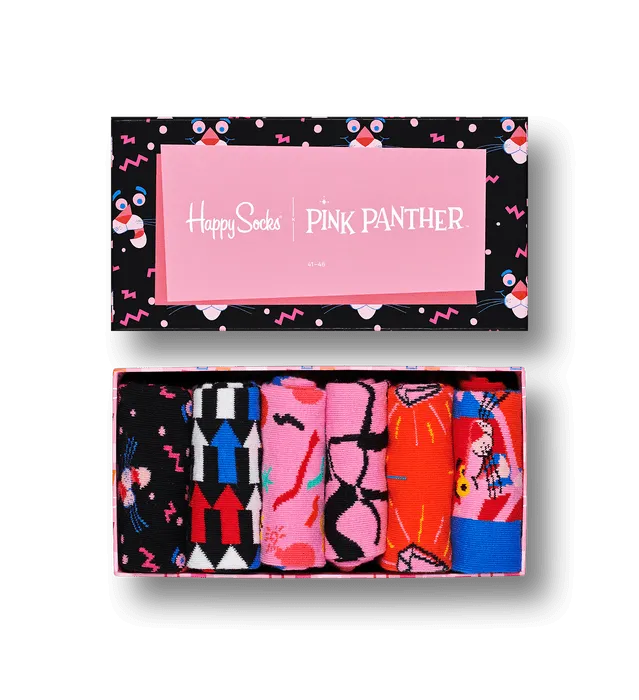Caja 6 calcetines Pantera Rosa