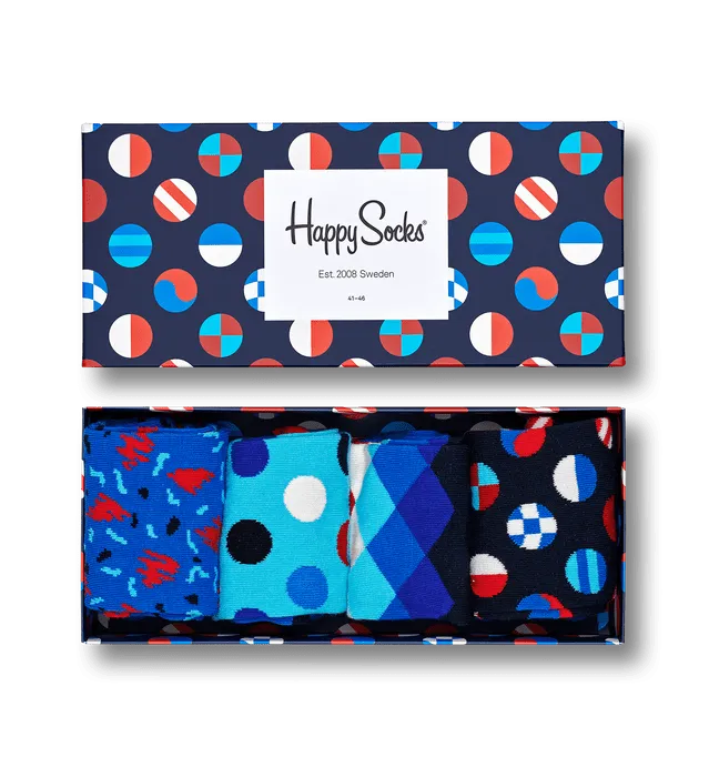 Caja de Regalo 4 Calcetines Navy