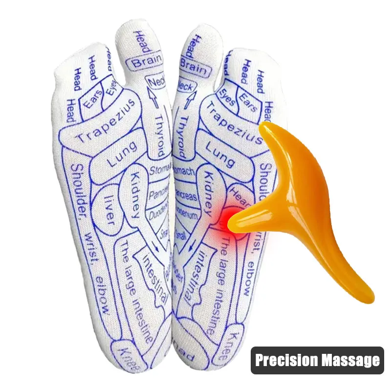 Calcetines de acupresión de masaje de pies fisioterapia masaje alivio de pies cansados ​​calcetines calcetines calcetines de pie
