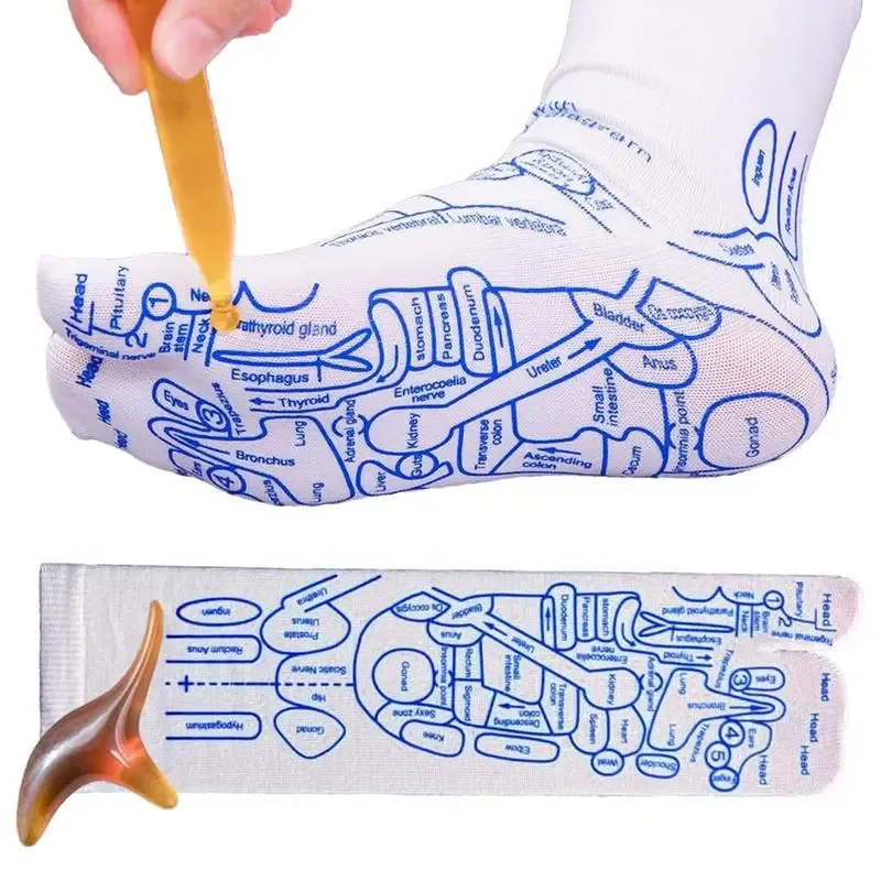 Calcetines de acupresión de masaje de pies fisioterapia masaje alivio de pies cansados ​​calcetines calcetines calcetines de pie