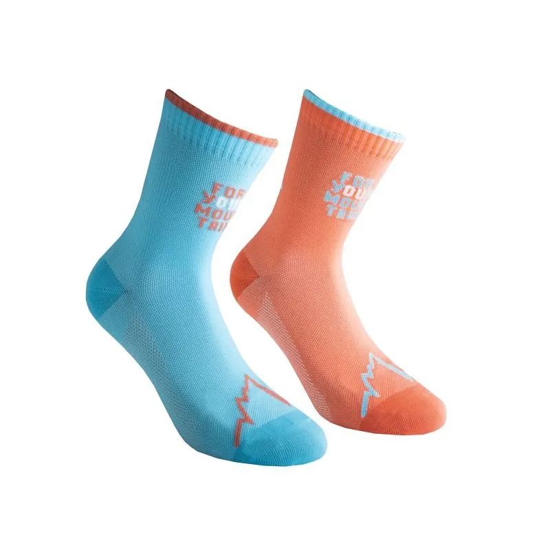 Calcetines La Sportiva For Your Mountain (Hibiscus/Azul Malibú)