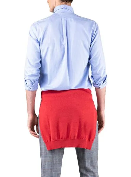 camisa el ganso basico azul para hombre
