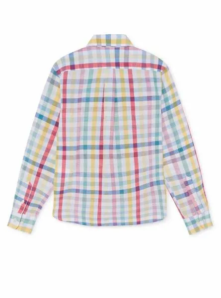 camisa hackett cuadros multicolor para niño