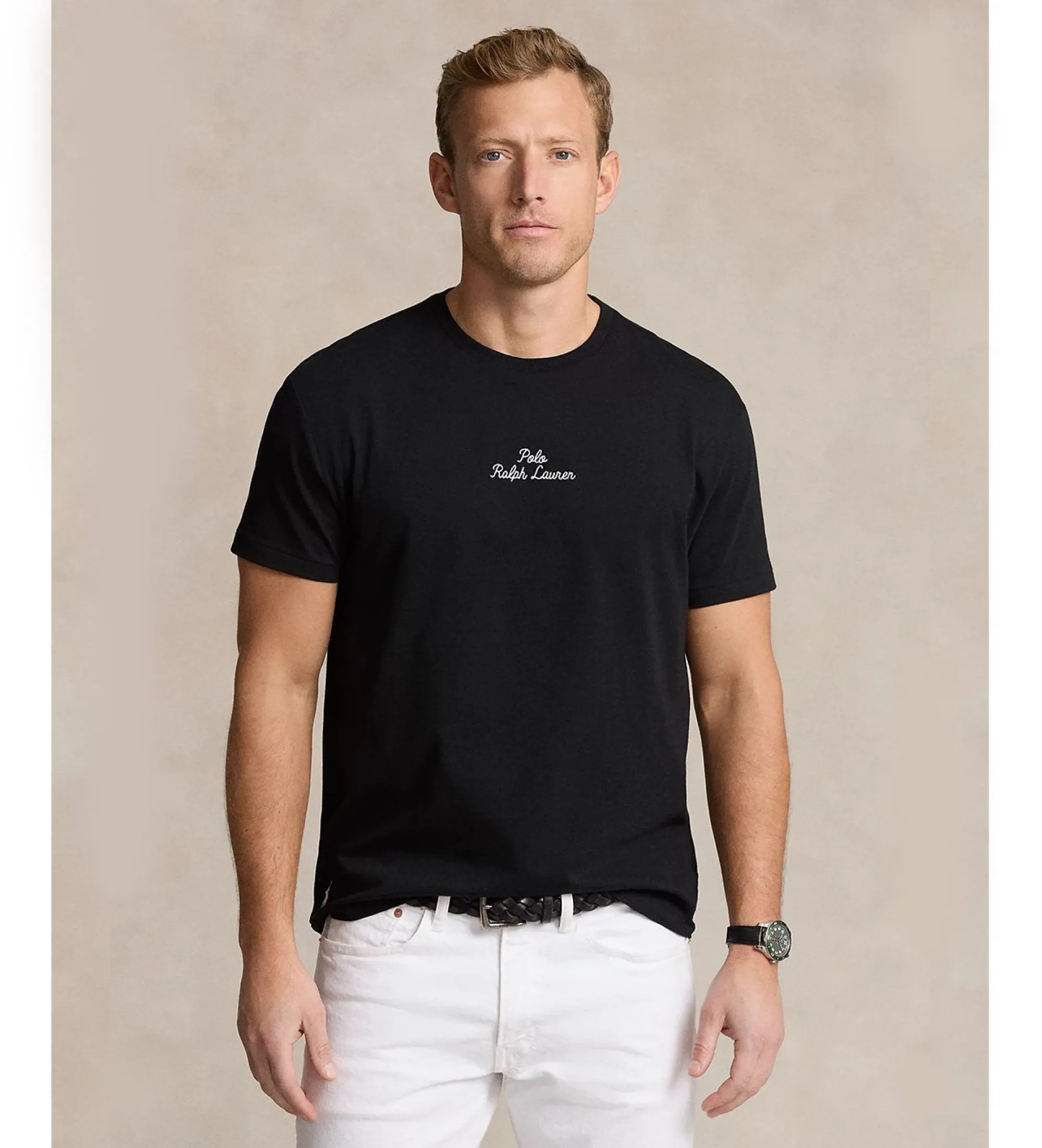 Camiseta con logotipo negro