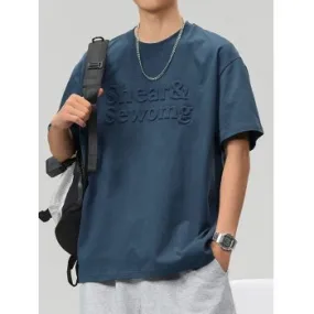 Camiseta con relieve tridimensional para hombre
