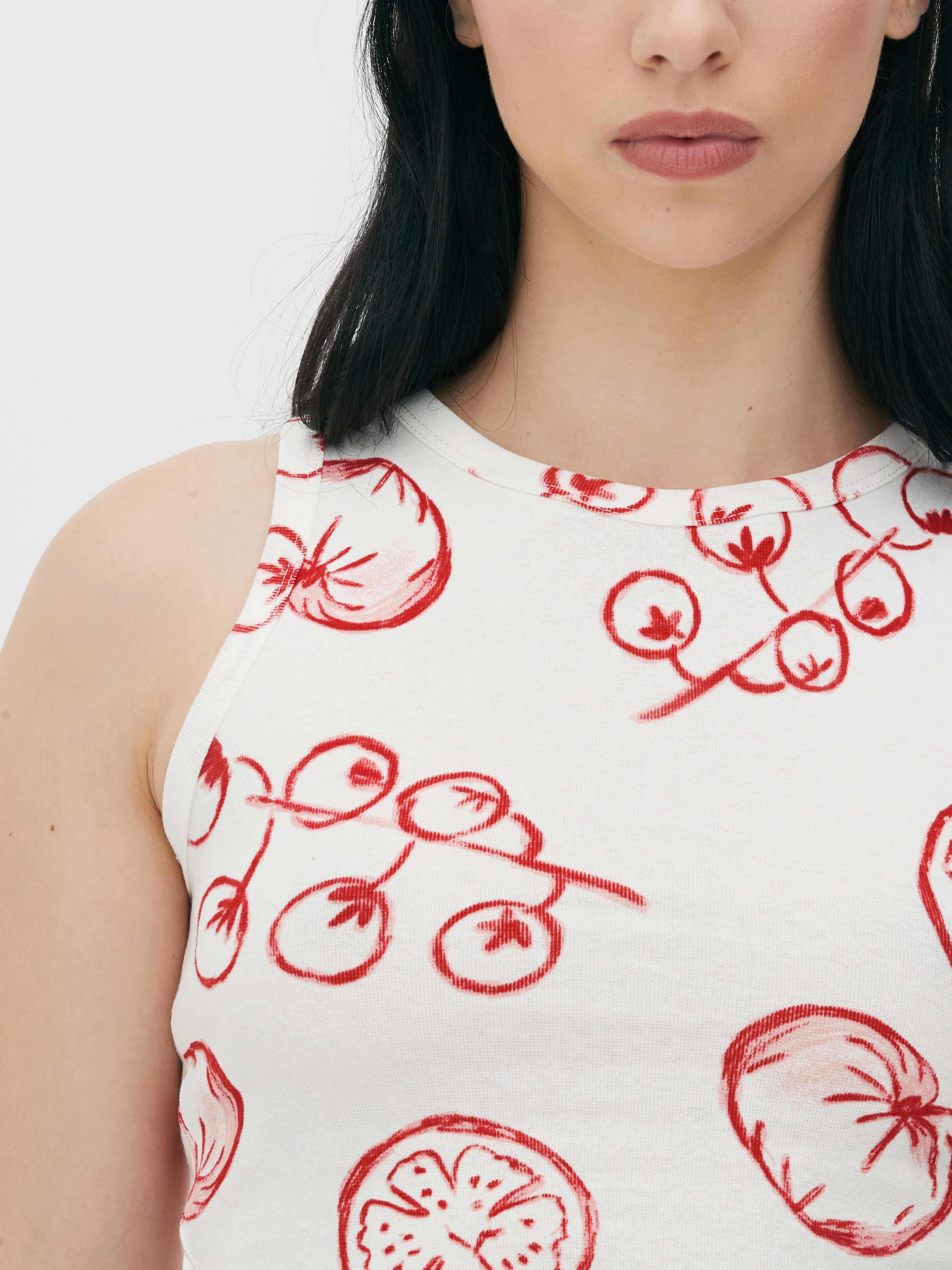 Camiseta corta sin mangas con estampado gráfico