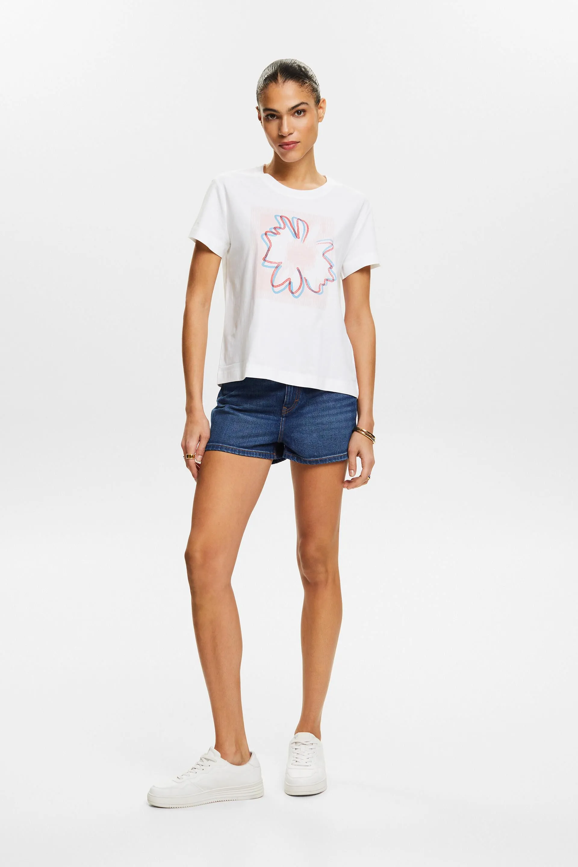 Camiseta de punto con estampado por delante