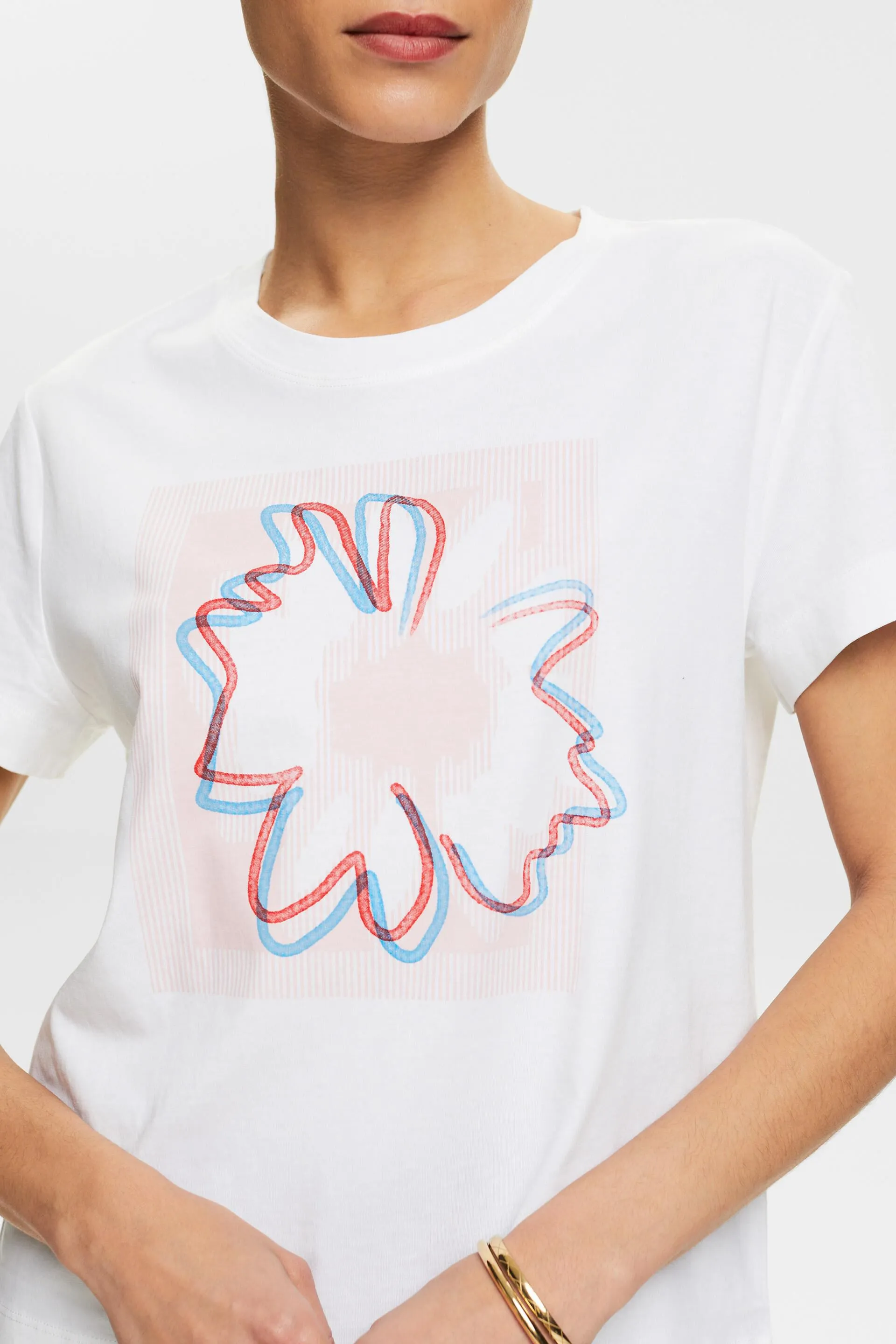 Camiseta de punto con estampado por delante