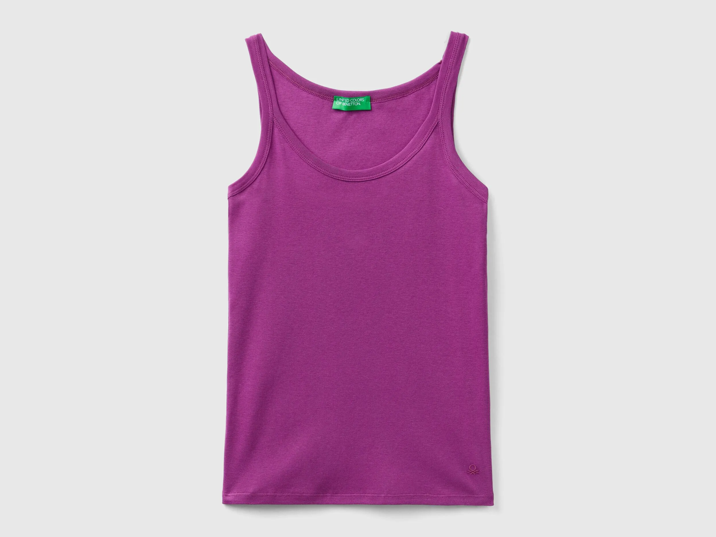 Camiseta de tirantes morada de 100 % algodón