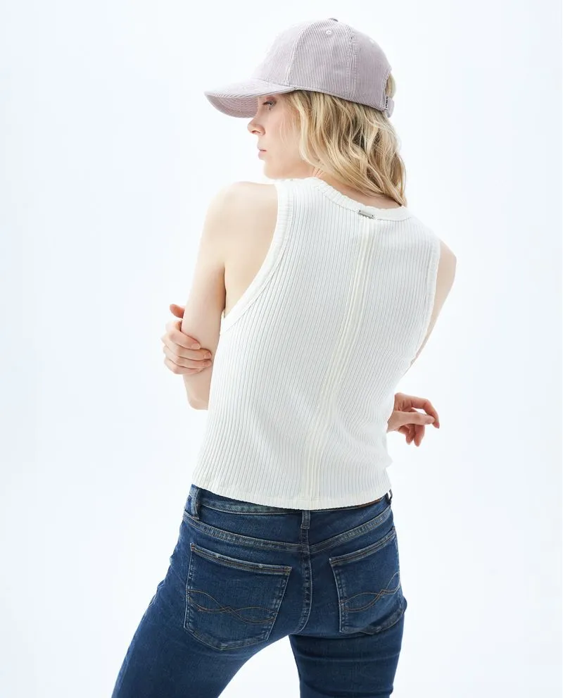 Camiseta en rib para mujer