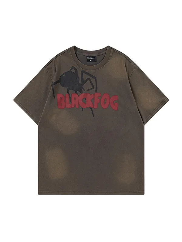 Camiseta extragrande de manga corta con estampado de araña
