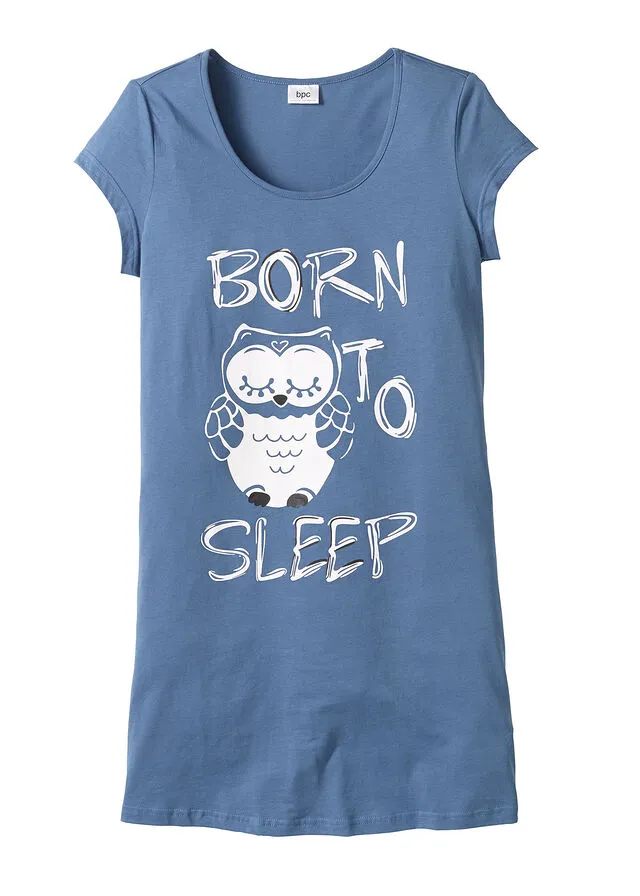 Camisón estampado animales Azul/estampado de búho