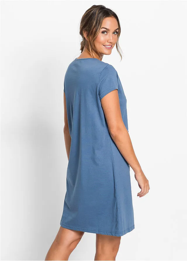 Camisón estampado animales Azul/estampado de búho