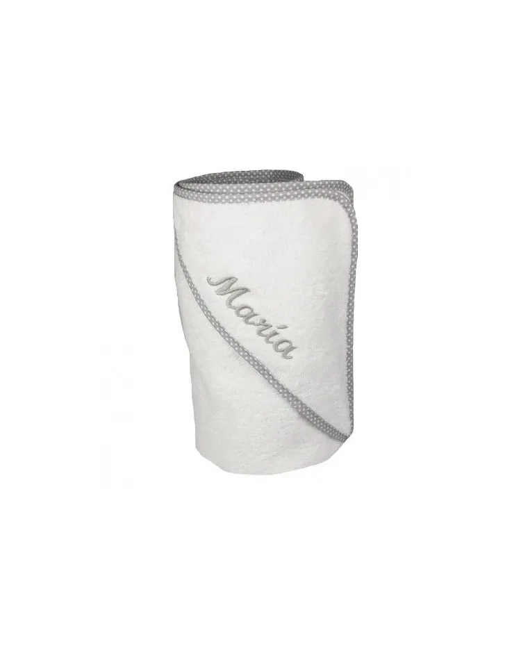 Canastilla bebe completa en blanco y gris
