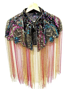 CAPAS DE FIESTA CON EXQUISITA DECORACION JOYA PARA LUCIR IMPECABLE