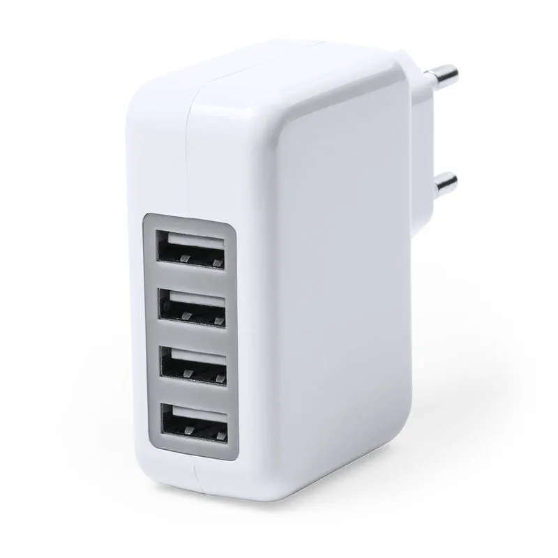 Cargador USB Gregor 4 Salidas USB. 3100 mA
