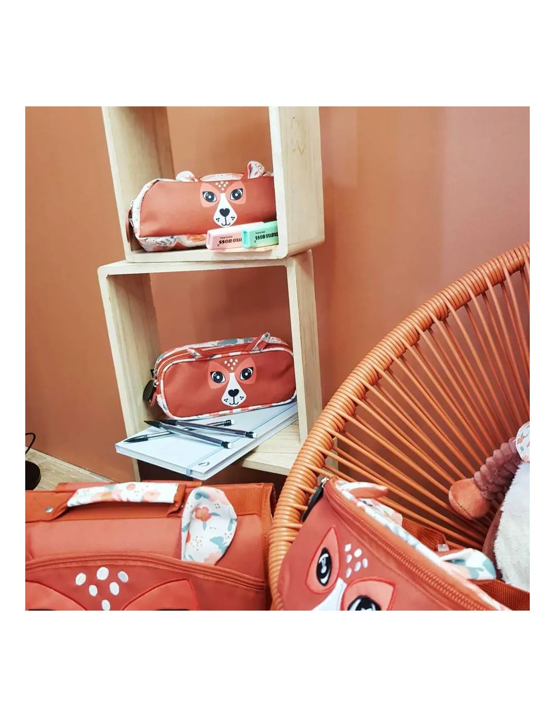 Cartuchera escolar 2 cremalleras bambi Déglingos