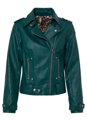 Cazadora de estilo biker Verde intenso