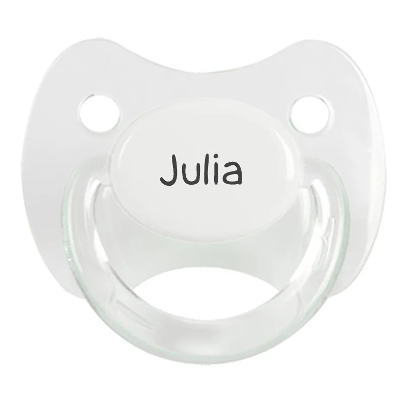 Chupete Personalizado con nombre transparente