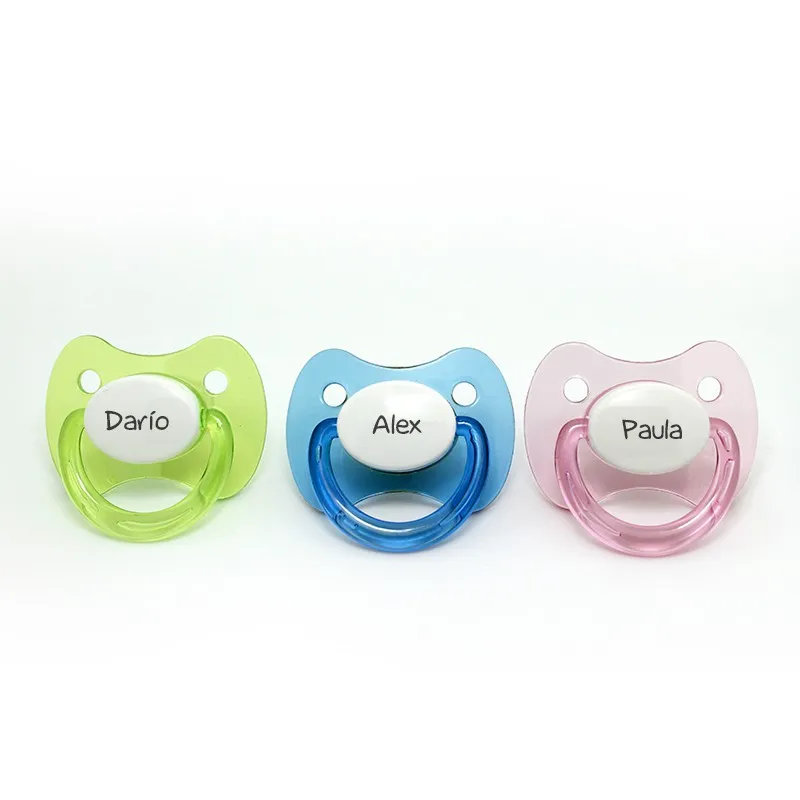 Chupete Personalizado con nombre transparente