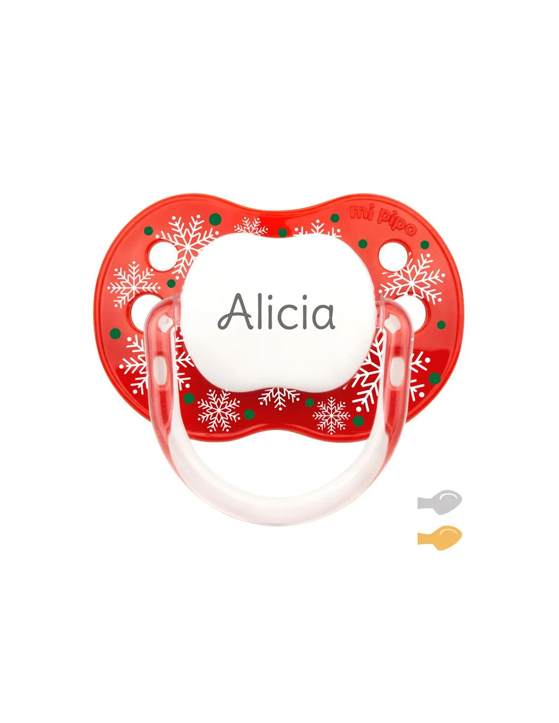 Chupete personalizado Copos Navideños Mi Pipo
