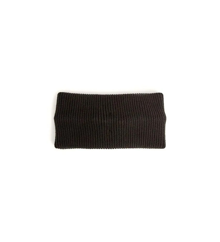 Cinta para el pelo de punto elástico con logo negro