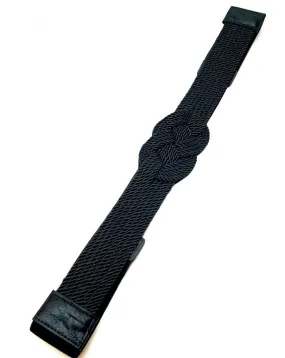 CINTURONES PARA MUJER NEGROS CON NUDO MARINERO 