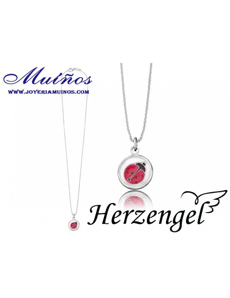Colgante plata niña Herzengel mariquita