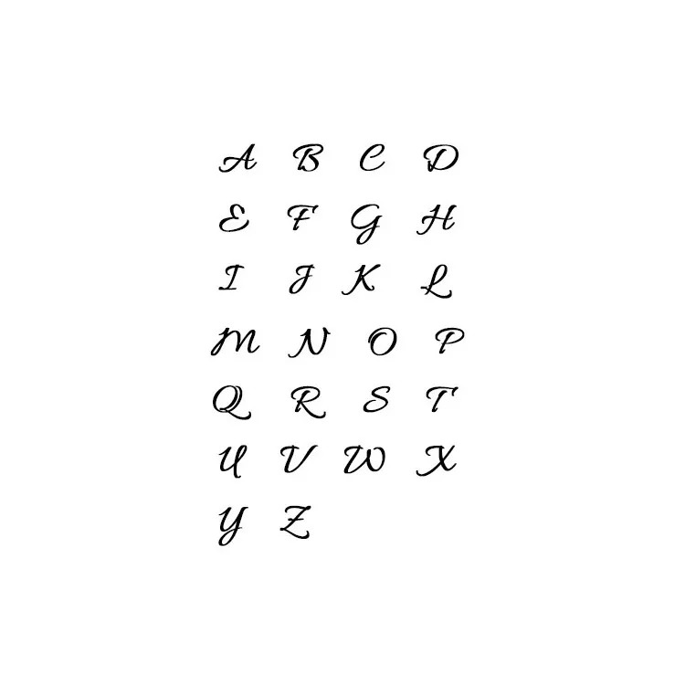 Colgantes de 2 letras  plata de ley (cadena incluida)