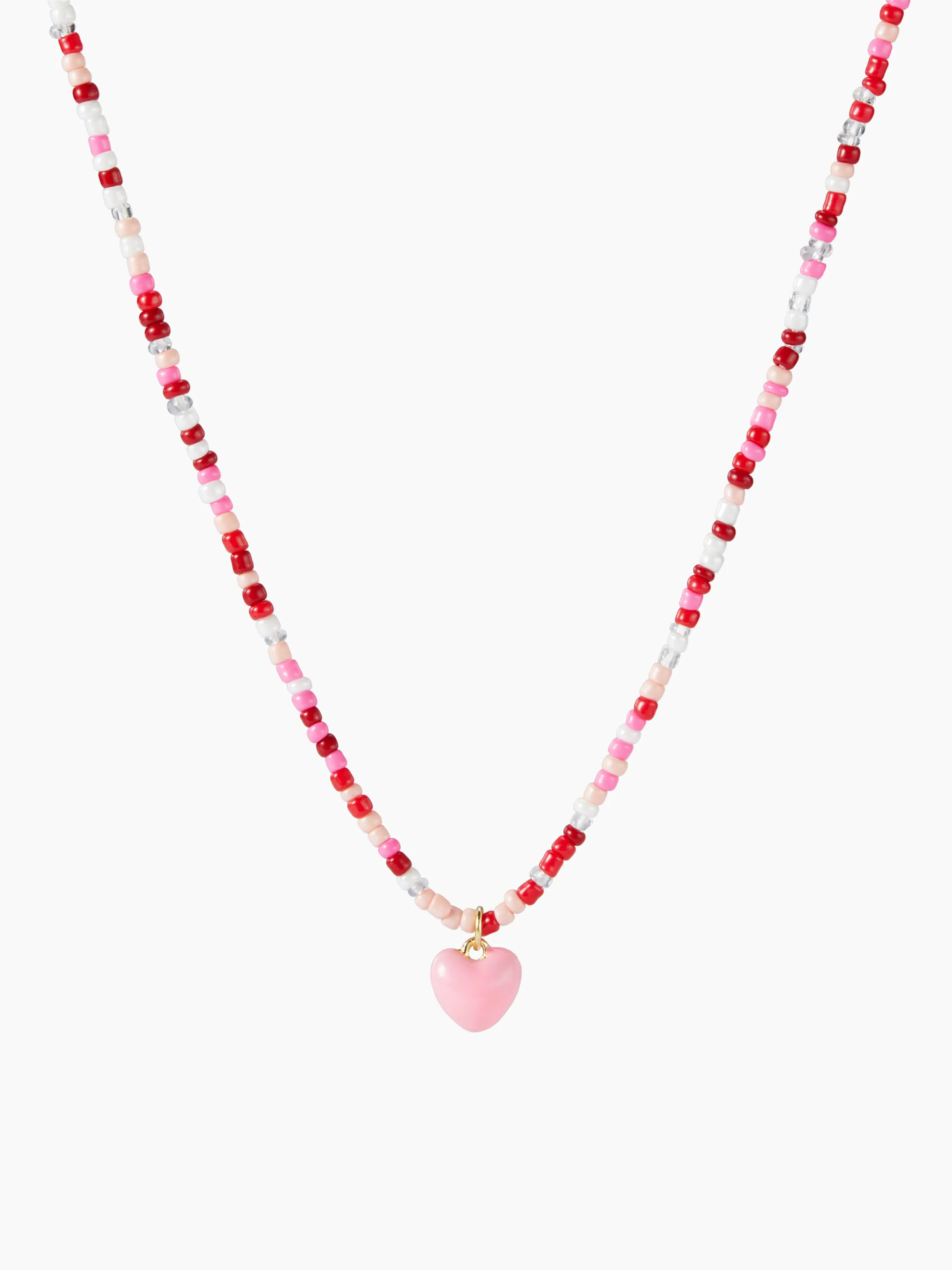 Collar de cuentas con forma de corazón